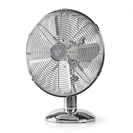 12" CHROME 3 SPEED OSCILLATING FREE-STANDING COOLING DESK TABLE FAN